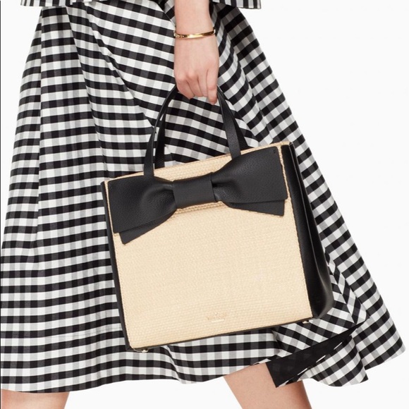 Kate Spade Olive Drive Straw Brigette Bag - Picture 2 of 14